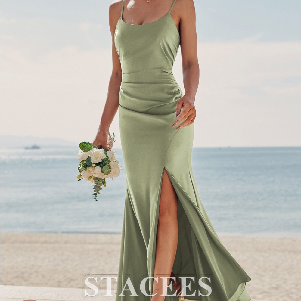 BRAND NEW dust sage bridesmaid dress
